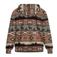 thumbnail image 5 of FOR U DESIGNS Aztec Ethnic Zip Hoodies for Women Oversized Long Sleeve Hoodie Size XS Hooded Sweatshirt Women with Front Zipper Lightweight Down-Shoulder Collar Activewear, 5 of 7
