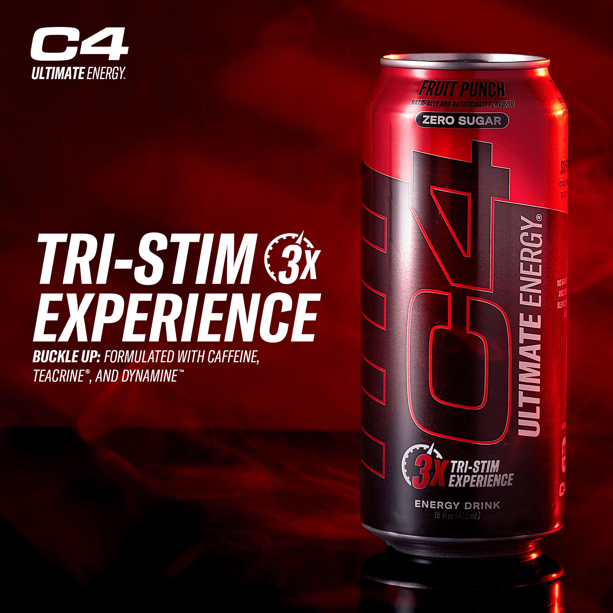 C4 Ultimate Energy Drink, Variety Pack Flavor, Zero Sugar, Carbonated, 16 oz can (12 Pack)