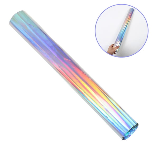 ibasenice Holographic Window Film Multicolor Reflective Self Adhesive Privacy Film