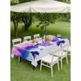 thumbnail image 4 of Outdoor Tablecloth with Umbrella Hole for Patio/Picnic/Party/Camping, Purple Pink Forest Waterproof Table Cloth Rectangle Table Cover Washable, Ombre Tree Abstract Art (60"x 102"), 4 of 8