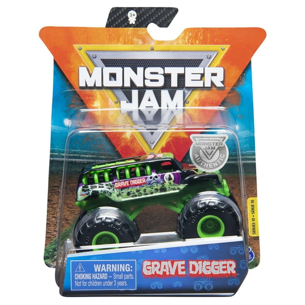 Monster Jam, Official Grave Digger Truck, Die-Cast Vehicle, Ride Trucks ...