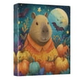thumbnail image 2 of Capybara and Pumpkins 3 Ring Hardcover Binders 1.5in Round Rings for Letter-Size Folder Paper Organizer Pockets for Office Student Recipe, 2 of 9