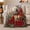 Northern Cardinal Winter Lantern Scene Festive Serene, variant on Red Cardinals Among Winter Blossoms for Birdwatchers And Gardeners, Detailed Naturalistic Winter Illustration Home Decor for Living Room and Bedroom, Christmas Gift and Cozy Flannel Blanket