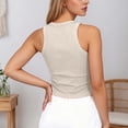 thumbnail image 7 of Lixiuxyad Camisoles For Women Fashion Sequin Camisole Summer Sleeveless Tank Top With Glitter Rhinestone Spaghetti Strap For Casual Party Wear,Beige, 7 of 7