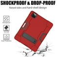 thumbnail image 7 of iPad Pro 12.9 2020 Case with Soft PET Screen Protector, Dteck Full Body Protective Case for 12.9" iPad Pro 4th Generation, Hybrid Rugged Shockproof Case with Kick Stand, Red+Black, 7 of 7