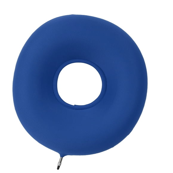 El cojín inflable del donut previene las úlceras de decúbito, el cojín inflable redondo engrosado del anillo para los pacientes, las personas mayores, azul
