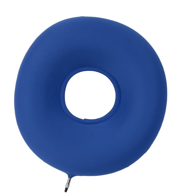 El cojín inflable del donut previene las úlceras de decúbito, el cojín inflable redondo engrosado del anillo para los pacientes, las personas mayores, azul