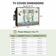 thumbnail image 3 of Outdoor TV Cover 52 to 55 Inches, Eucalyptus Leaves HOME Butterfly Bottle Vintage Wood Grain Waterproof TV Cover with Remote Control Pocket, Flat Screen TV Cover Protector for Outside TV, 3 of 6
