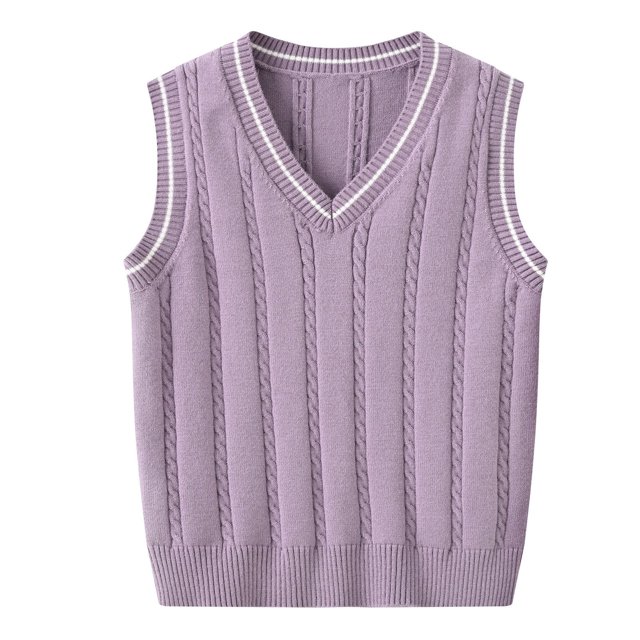 Laonim Gilet Sans Manches à Col en V Tricoté Style Décontracté pour Enfants