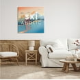 thumbnail image 2 of Stupell Industries Ski-Aholic Phrase Sunset Snowy Blue Mountains Winter Sport, 30 x 30, Design by Ziwei Li, 2 of 6