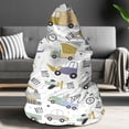 thumbnail image 3 of 1 manta con capucha de coche de dibujos animados, manta gruesa para siesta, manta mágica, capa con capucha, manta suave y cálida para sofá, oficina, cama y viajes, 3 of 3