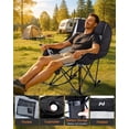 thumbnail image 5 of MOPHOTO Oversized Heated Rocking Camping Chair Support 500 lbs,Portable 3 Adjustable Heating Levels,Folding Quick Setup,Compact Storage,Lawn Chair with Side Pockets for Outdoor(Heated), 5 of 7