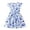 Sky Blue, variant on Gaexia Dresses for Girls ,Girls' Summer Round Neck Flower Printed Waist Lace Western Style Flying Sleeve Dress (Sky Blue,11-12 Years)