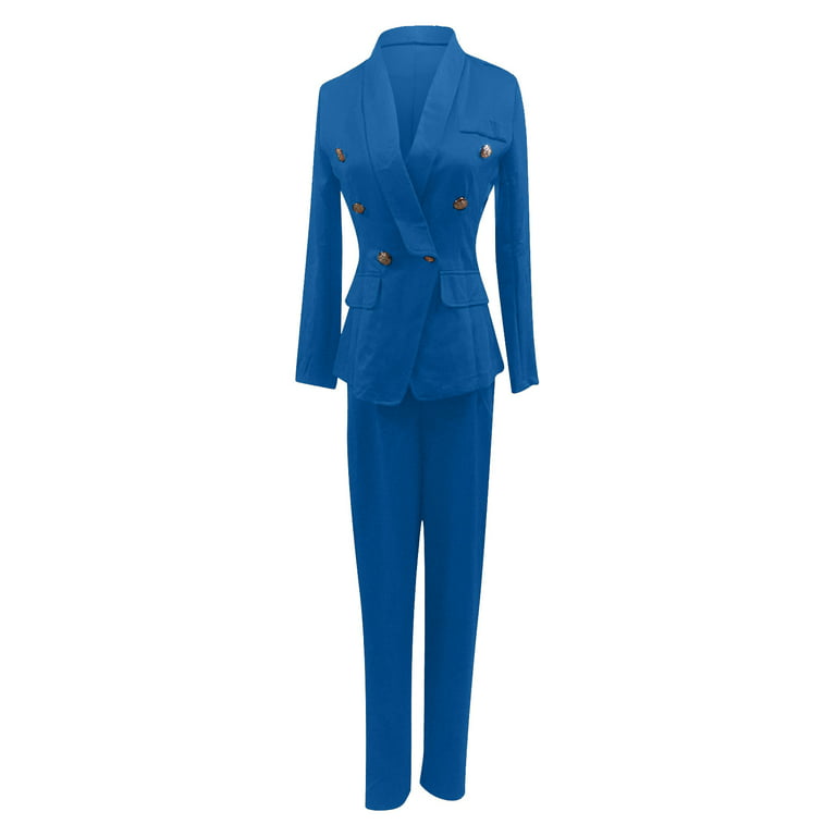 Women's 2 Piece Office Work Suit Set Slim Fit Blazer Pant Suits 2023 Elegant  Formal Business Outfits 