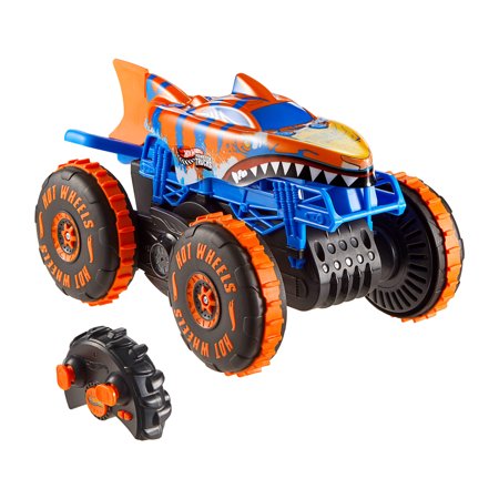 Hot Wheels Monster Trucks Tiger Shark Climber RC Vehicle Battery-Powered Remote-Control Toy Truck