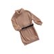 thumbnail image 2 of Niños Niñas Vestido de suéter de punto Manga larga Acanalado Cuello alto Ropa de color sólido Cinturón de cintura Otoño Invierno XBTCLXEBCO Caqui, 6-7 años, 2 of 6