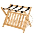 thumbnail image 3 of Semiocthome Wood Folding Luggage Rack with Shelf Sets,Wood Finish, 3 of 6