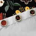 thumbnail image 4 of Homewish Rustic Flower Floral Black Out Curtains,Ancient Boho Style Curtains Pack of 2 (42x63 Each),Black Red Orange Bedroom Curtains For Adult,Breathable Home Decor, 4 of 6