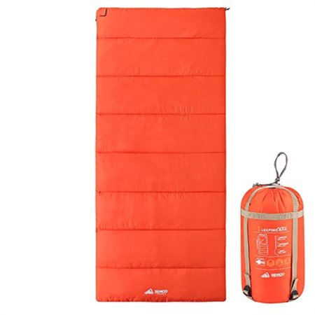 semoo sleeping bag- envelope lightweight portable, water resistant, 5 colors, comfort with compression sack - great for camping, hiking