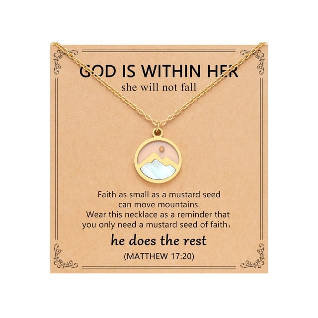 Collar Eryuor de semilla de mostaza, joyería cristiana de fe para mujer