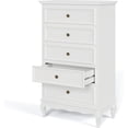thumbnail image 6 of Superjoe White Dresser for Bedroom, Modern 5 Drawer Dresser, Wood Rustic Tall Chset of Drawers, Storage Dressers Organizer for Bedroom,Hallway, 6 of 8