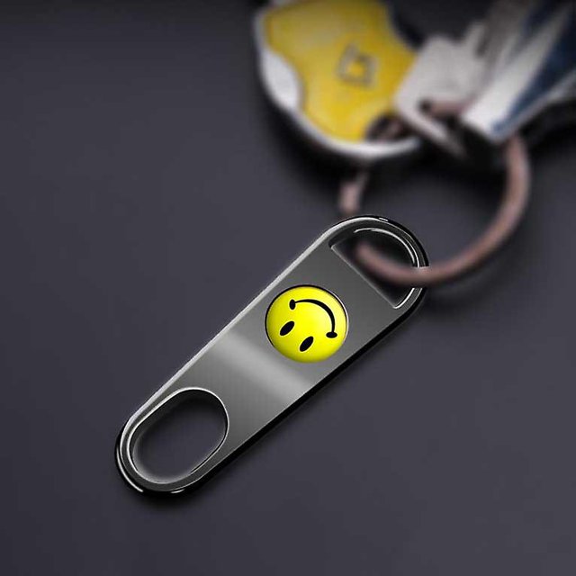 Taian Smiley Face Tapas de válvula antirrobo Personalidad Modificada Tapa de neumático de automóvil Hebilla de cuero Tapa de núcleo de válvula Tapa de válvula (4 plateadas + 1 llave de llavero) XianweiShao 8390605609237