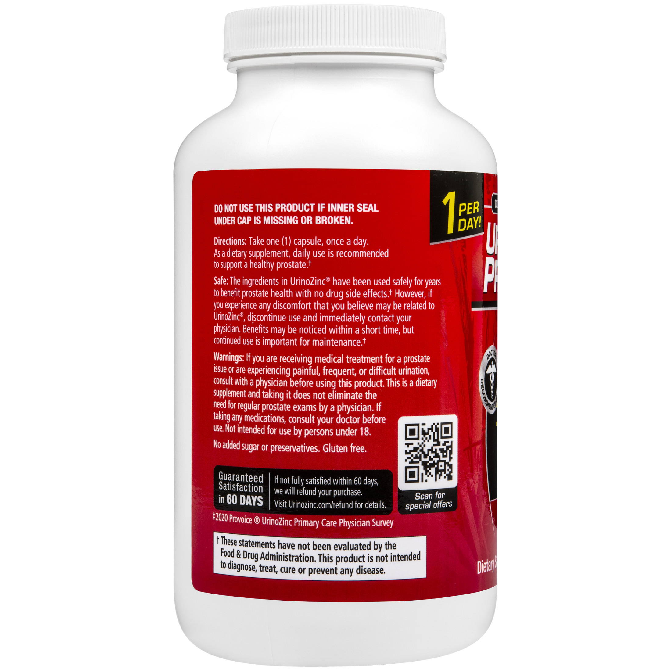 Urinozinc One per Day with Saw Palmetto 250 Count