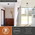 thumbnail image 5 of Burnett 2-Light Matte Black Mid-Century Modern Semi Flush Mount Ceiling Fixture, 5 of 12