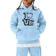 thumbnail image 1 of Football Fans Sports Hoodie for Girls Rugby Player Retro Pullover Sweatshirt Teen Athletic Kids Top, 1 of 3