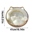 thumbnail image 3 of JoyMoreHome Cat Bed, Straw Woven Cat Baskets Bed, Round Wicker Cat Basket Nest, Non-Slip Cozy Pet Bed for Cats Dog, 3 of 7
