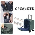 thumbnail image 3 of VERAGE Underseat Carry on Luggage with spinner Wheels & USB Port,Bag for Airlines, Lightweight Suitcase for Men Women, Pilots and Crew, Grey (14-Inch), 3 of 6