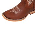 thumbnail image 5 of Women’s Leather Cowboy Boots Square Toe Floral Embroidered Retro Vintage Western Boots, 5 of 5