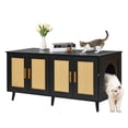 thumbnail image 1 of Caja de arena para gatos VEVOR para 2 gatos con puertas de ratán, 1 of 9