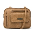 thumbnail image 1 of Bandolera MultiSac Zippy con triple compartimento, color camel, 1 of 6