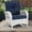 Navy Cushions, variant on MEETWARM Outdoor Wicker Rocking Chair, Rattan Patio Rocker Chairs with Cushions and High Back, All-Weather Patio Wicker Chair with Safe Rocking Design for Garden Backyard Porch, White Wicker/Beige