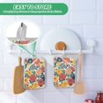 thumbnail image 4 of Yayeee Pot Holders Kitchen Heat Resistant with Pockets 7"x9.8" Cotton Oven Cooking Hot Pads, Vibrant Flowers Pattern, 4 of 7