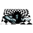 thumbnail image 3 of Alfombra De Halloween, Alfombrilla De Visión Estéreo 3D Para Puerta, Alfombras A Cuadros En Blanco Y Negro, Alfombrilla Óptica Visual 3D Para Suelo, Para Mesa De Café Para Sala De Estar Y Dormitorio Sweethay HA037767-00, 3 of 6
