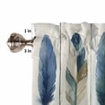 thumbnail image 4 of Boho Blue Feathers Valances for Windows Farmhouse Kitchen Curtains Valances Rod Pocket Valance Curtains for Kitchen Windows Farmhouse Vintage Wooden Grain Window Valances for Bathroom Bedroom 60"x18", 4 of 6