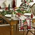 thumbnail image 4 of Christmas Table Runner  Tree Snowman Home Kitchen Dining Table Decoration 2023 Navidad Noel Gift Linen Tablecloth, 4 of 5