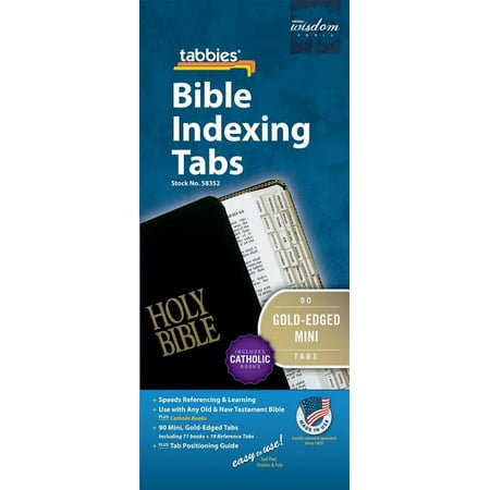 UPC: 0084371583522 | Bible Tab-Catholic-Mini: Mini Gold-Edged Catholic Bible Tabs (Other)