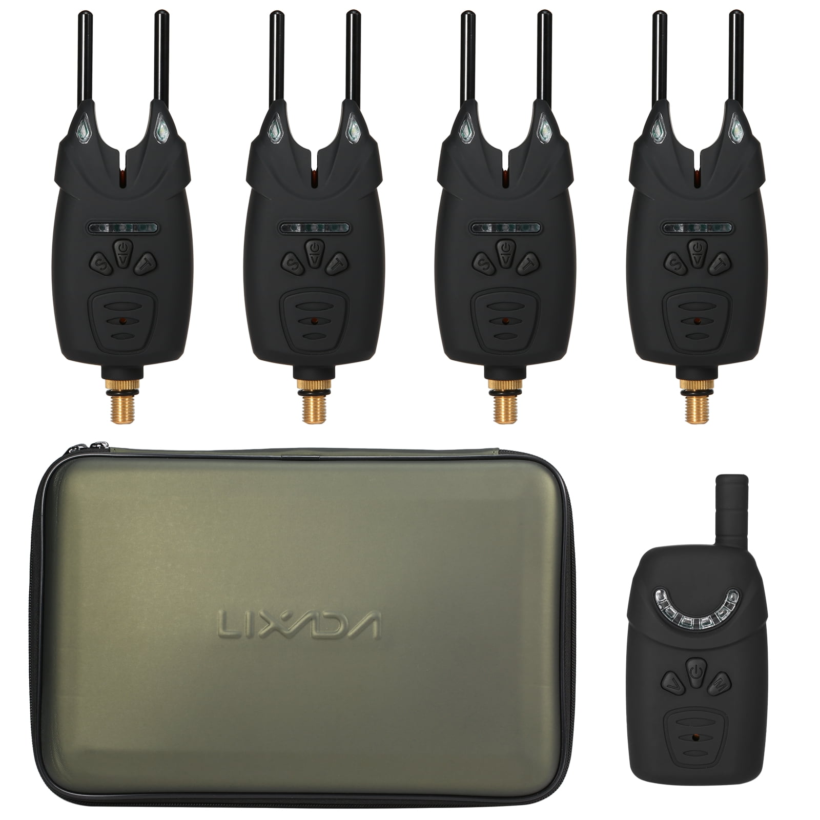 Lixada LED Wireless Fishing Alarm Digital Fishing Receiver Sound Alert Electronic