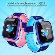 Kids Smart Watch Phone For Girls Boys With Gps Locator Pedometer Fitness Tracker Touch Camera Anti Lost Alarm Clock Q12B