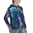 thumbnail image 6 of Wukai Crystal Pattern White Horse Print Womens Hoodies Fleece Sweatshirts Long Sleeve Sweaters Pullover Fall Outfits Winter Clothes-Small, 6 of 7