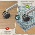 thumbnail image 4 of 48x60 Home Office Chair Mat for Hardwood Floor, Non-Slip Desk Mat for Rolling Chair, Low Pile Carpet Floor Mat, 4 of 7