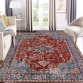 thumbnail image 2 of CAROMIO Washable Area Rug Oriental Rug Boho Vintage Floral Area Rug Non Shedding Rugs for Bed Room Living Room, 9' x 12' Red/Blue, 2 of 5