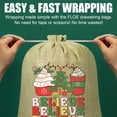 thumbnail image 3 of 3PCS Large Burlap Christmas Drawstring Gift Bags with Tags, 18x24in Linen Christmas Gifts Bags, Big Holiday Gift Bag Reusable Gifts Wrapping Bag Jute Santa Sack for Xmas Present Party Favors, 3 of 6