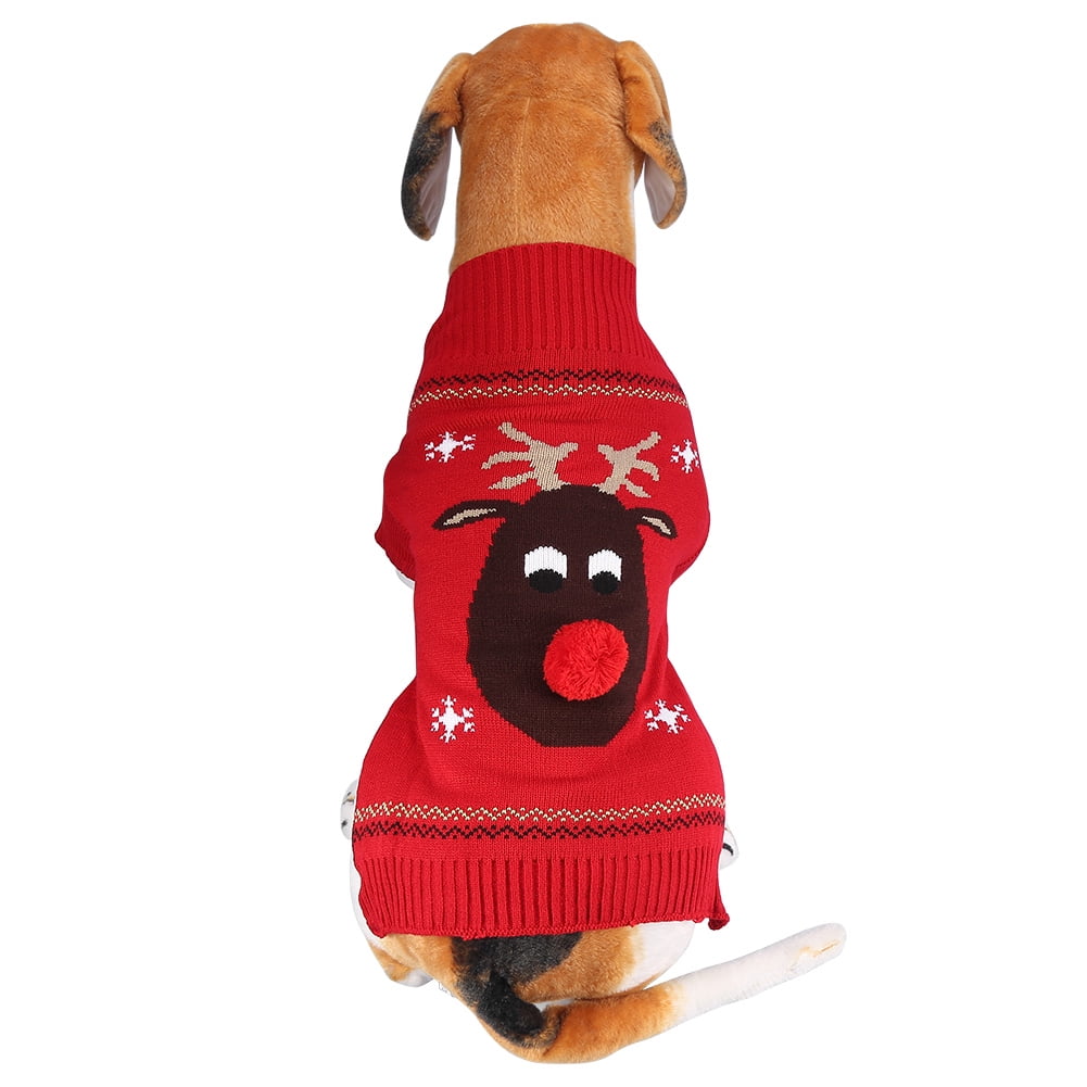 red dog christmas sweater