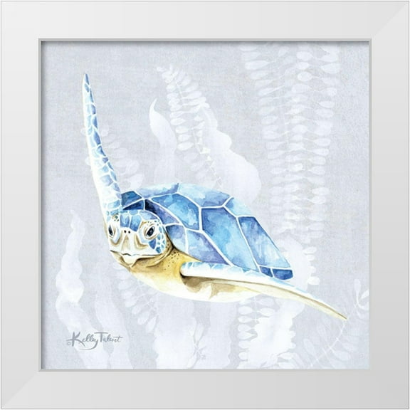Talent, Kelley 12x12 White Modern Wood Framed Museum Art Print Titled - Sea Turtle II