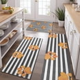 thumbnail image 2 of Paw Print Sonstripes Kitchen Rugs Sets Of 3,Kitchen Runner Rugs Non Skid Washable,Decorative Kitchen Floor Mats for Kitchen,Sink,Laundry,17"x30"+ 17"x47" + 17"x59", 2 of 6