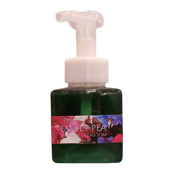 SloppySoap® Sweet Pea Foaming Liquid Soap, 10 fl oz, Handmade with Natural Oils